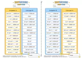 Vorschau - Arbeitsblätter - Volumeneinheiten umrechnen (Erweitertes Niveau) | Training mit der Ping-Pong-Methode - Seite 2