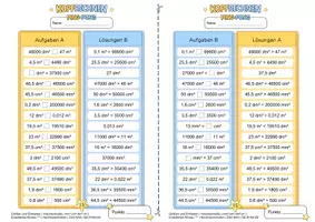 Vorschau - Arbeitsblätter - Volumeneinheiten umrechnen (Erweitertes Niveau) | Training mit der Ping-Pong-Methode - Seite 3