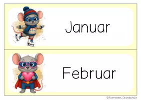 Vorschau - Anderer Materialtyp - Mausklasse Tafelkalender Klassentier Maus Superhelden - Seite 1