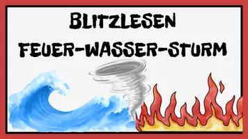 Vorschau - Spiele - Feuer-Wasser-Sturm-Blitzlesen (Wörter mit au/äu) - Deckblatt