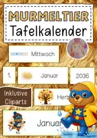 Vorschau - Anderer Materialtyp - Murmeltierklasse Tafelkalender Klassentier Murmeltier - Deckblatt