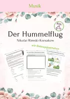 Vorschau - Stundenentwürfe - Rimski-Korsakows: Der Hummelflug mit Verlaufsplanung und Onlinepräsentation - Deckblatt