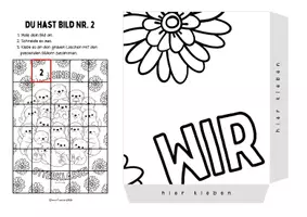 Vorschau - Mal- und Bastelvorlagen - Otterklasse Gemeinschaftsbild Kunst (Klasse 1-4) – Kooperatives Poster & Ausmalbild für die Grundschule - Seite 2