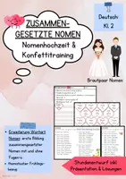 Vorschau - Stundenentwürfe - Zusammengesetzte Nomen - Die Nomenhochzeit - Deckblatt
