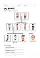 Vorschau - Arbeitsblätter - My family: Vocabulary (English) - Seite 1