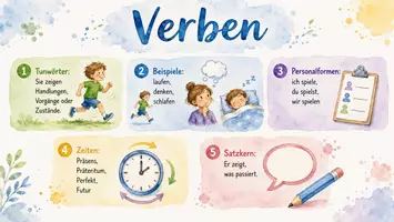Vorschau - Arbeitsblätter - Arbeitsblätter zum Thema "Verben (ausführlich)" + Lösung & MP3 + Infografik - Seite 3