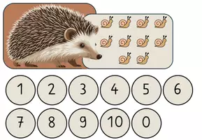 Vorschau - Arbeitsblätter - Zahlen bis 10 lernen: Igel & Schnecken zählen | Mengen zuordnen & Strichlisten | Mathe Klasse 1 - Seite 1