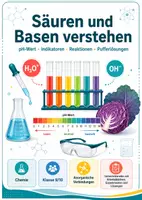 Vorschau - Arbeitsblätter - Säuren und Basen verstehen: pH-Wert, Indikatoren, Puffer und Reaktionen - Deckblatt