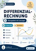 Vorschau - Arbeitsblätter - Differenzialrechnung – Übungsblatt mit Lösungen | 6. Klasse AHS - Deckblatt