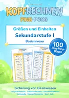 Vorschau - Arbeitsblätter - Größen und Einheiten umrechnen Sekundarstufe I (Basisniveau *) | Mathematik Ping-Pong-Arbeitsbögen - Deckblatt