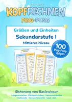 Vorschau - Arbeitsblätter - Größen und Einheiten umrechnen Sekundarstufe I (Mittleres Niveau **) | Mathematik Ping-Pong-Arbeitsbögen - Deckblatt