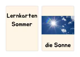 Vorschau - Bildkarten - Lernkarten Sommer - Deckblatt