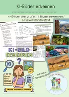 Vorschau - Arbeitsblätter - KI- Bilder erkennen / Fake News / Künstliche Intelligenz / - Deckblatt