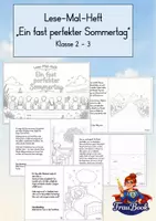 Vorschau - Arbeitsblätter - Lese-Mal-Heft Deutsch, Sommer, Klasse 2, 3 - Deckblatt