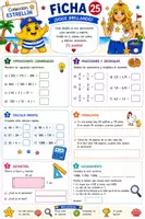 Vista previa - Unidades / Secuencias / Situaciones de Aprendizaje - 2 Fichas del cuadernillo de quinto de repaso matemáticas Estrellín. - página 3