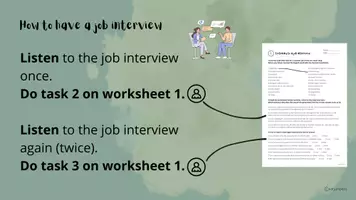 Vorschau - Arbeitsblätter - How to have a job interview in English - Listening, Reading, Writing - Seite 3