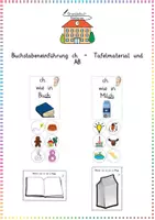 Vorschau - Arbeitsblätter - Buchstabeneinführung Ch: Tafelmaterial & AB - Deutsch - Kl. 1/2 - Deckblatt