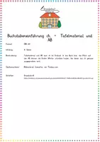 Vorschau - Arbeitsblätter - Buchstabeneinführung Ch: Tafelmaterial & AB - Deutsch - Kl. 1/2 - Seite 1