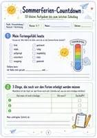 Vorschau - Spiele - Sommerferien-Countdown – 10 kleine Aufgaben bis zum letzten Schultag für Klasse 5–7 - Seite 1
