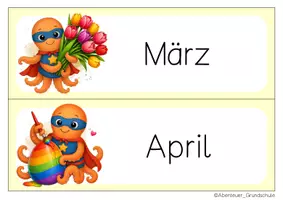 Vorschau - Anderer Materialtyp - Oktopusklasse Tafelkalender Klassentier Oktopus - Seite 3