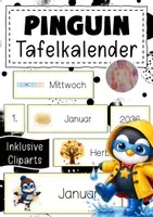 Vorschau - Anderer Materialtyp - Piguinklasse Tafelkalender Klassentier Piguin - Deckblatt