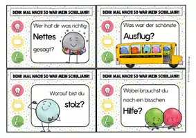 Vorschau - Arbeitsblätter - Reflexionskarten zum Schuljahresende (bis Kl. 6) - Seite 2