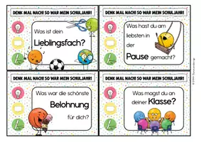 Vorschau - Arbeitsblätter - Reflexionskarten zum Schuljahresende (bis Kl. 6) - Seite 3