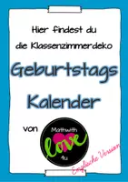 Vorschau - Anderer Materialtyp - Birthdaycalender editable - Deckblatt