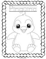 Vista previa - Hojas de trabajo - Dibujos para trazar y colorear de animales. - página 3
