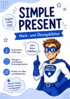 Vorschau - Arbeitsblätter - Simple Present Merkblatt und Übungsblätter - Deckblatt