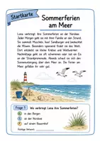 Vorschau - Arbeitsblätter - Lesespaziergang Sommerferien - Seite 1