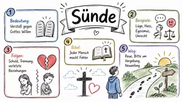 Vorschau - Arbeitsblätter - Arbeitsblätter "Sünde" + Lösung & MP3 + Mindmap + Infografik - Seite 1