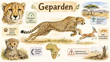 Vorschau - Arbeitsblätter - Arbeitsblätter zum Thema "Gepard" + Lösung & MP3 + Infografik - Seite 3