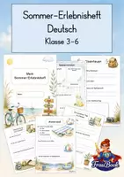 Vorschau - Arbeitsblätter - Ferienpaket Deutsch Klasse 3, Lese-Mal-Heft und Erlebnisheft für die Sommerferien - Deckblatt