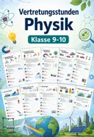 Vorschau - Unterrichtsreihen - Vertretungsstunden Physik Klasse 9-10 - 10 Arbeitsblätter - Deckblatt