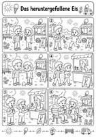 Vorschau - Arbeitsblätter - Bildergeschichten Klasse 3/4 | Das heruntergefallene Eis - Seite 1