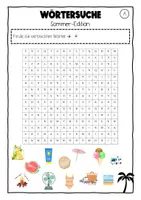 Vorschau - Arbeitsblätter - Wörtersuche Sommer Suchsel Grundschule DaZ Sek I Sommerferien - Seite 3