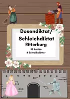 Vorschau - Stundenentwürfe - Dosendiktat / Schleichdiktat Ritterburg 🏰⚔️ Schreiben & Sachunterricht (32 Karten + 2 Lineature) - Deckblatt