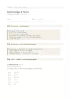 Vorschau - Arbeitsblätter - Zahlenmengen und Terme Bundle Mathematik 5 Klasse AHS Gymnasium Arbeitsblätter Quiz Lösungen Test und Schularbeitsvorbereitung - Seite 1