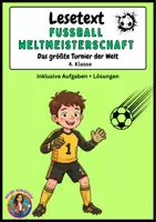Vorschau - Arbeitsblätter - Lesetext -Deutsch Fussball Weltmeisterschaft 4.Klasse - Deckblatt