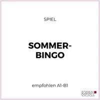 Vorschau - Spiele - Sommerbingo | Spielen und Sprechen | A1, A2, B1 - Deckblatt