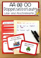 Vorschau - Anderer Materialtyp - AA ee oo Doppelselbstlaute Lese- und Abschreibkartei - Deckblatt