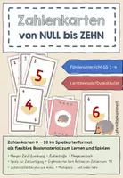 Vorschau - Fördermaterial/Inklusion - Zahlenkarten 0 - 10 im Spielkartenformat - Deckblatt