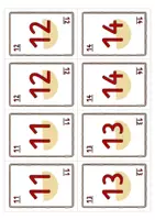 Vorschau - Fördermaterial/Inklusion - Zahlenkarten 11 - 20 im Spielkartenformat - Seite 2