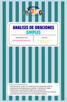 Vista previa - Hojas de trabajo - Análisis de Oraciones Simples: actividades. - Portada