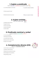 Vista previa - Hojas de trabajo - Análisis de Oraciones Simples: actividades. - página 2