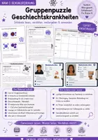 Vorschau - Arbeitsblätter - Sexualerziehung: Geschlechtskrankheiten / Gruppenpuzzle - Deckblatt