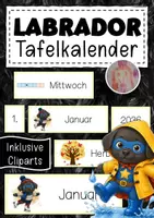 Vorschau - Anderer Materialtyp - Labradorklasse Tafelkalender Klassentier Labrador - Deckblatt