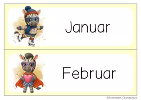Vorschau - Anderer Materialtyp - Zebraklasse Tafelkalender Klassentier Zebra - Seite 1