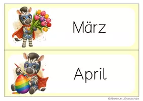 Vorschau - Anderer Materialtyp - Zebraklasse Tafelkalender Klassentier Zebra - Seite 3